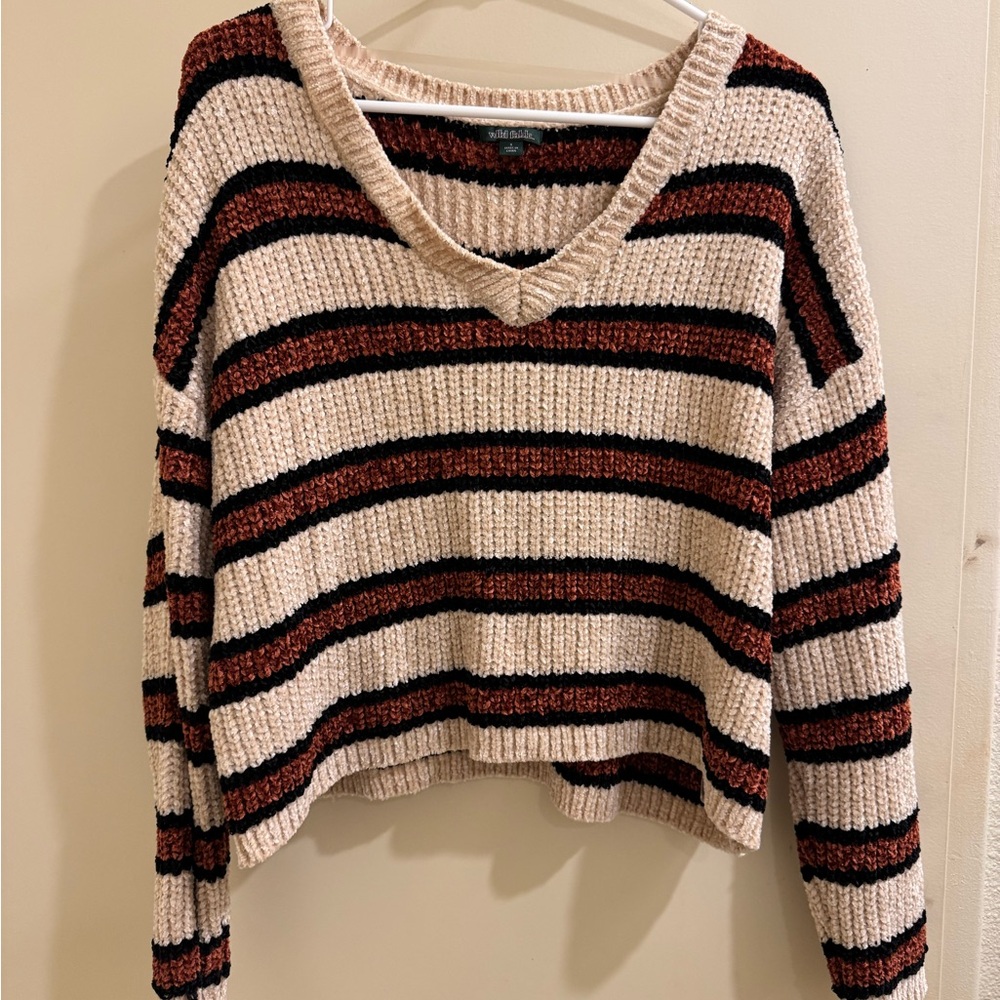 Wild Fable Striped V-Neck Sweater